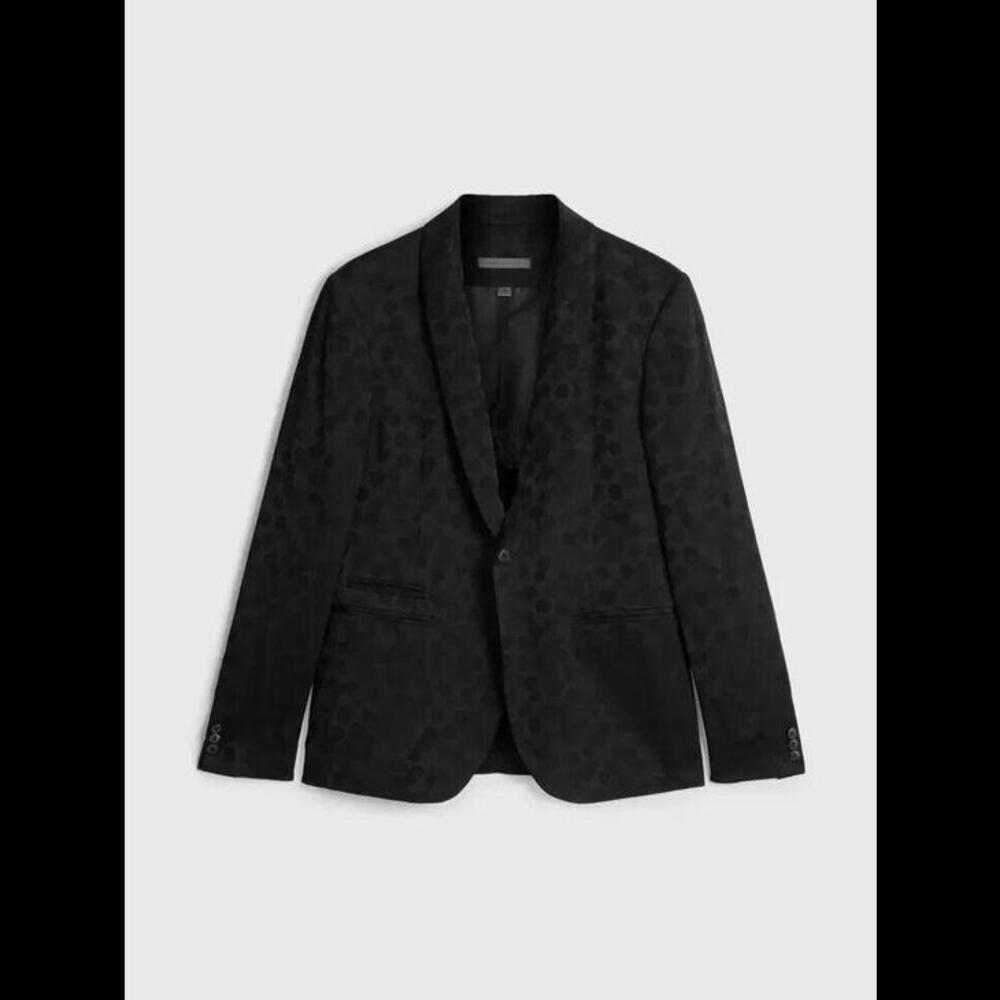 $1698 NWT JOHN VARVATOS COLLECTION Men's Sz IT 56 US 46 CRESCENT JACKET Black